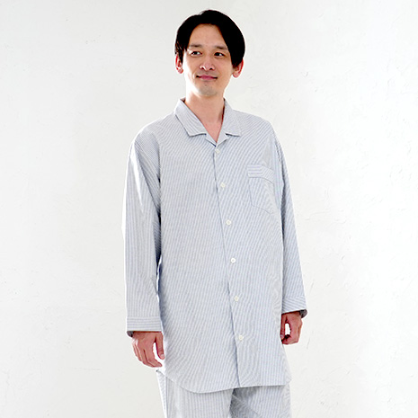 綿100％播州織メンズパジャマ