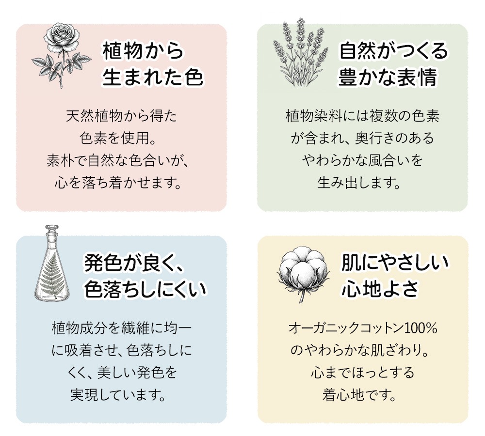 植物由来の天然染料で染色